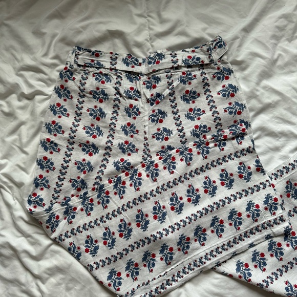 loft wide leg linen pants with belt - Picture 3 of 3